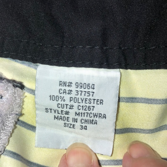 Billabong Yellow and Black Striped Board Shorts - Picture 4 of 7